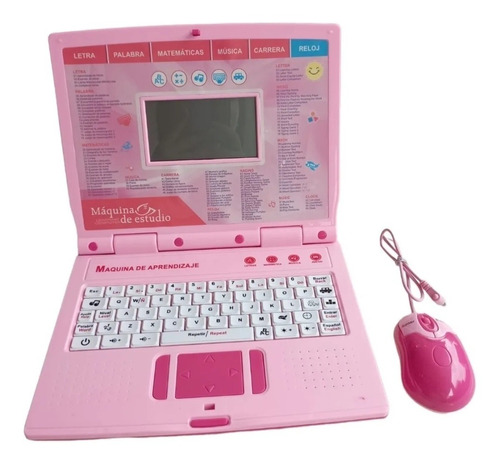 Computador Rosado Niñas Didáctico Aprendizaje Pc Juegos