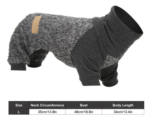 Suéter De Punto Para Perros Con Cuello Alto, Suave Y Cálido,