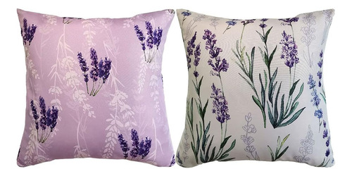 Slhets Hermosas Fundas De Almohada Con Flores De Lavanda Mor