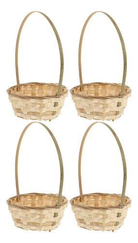 Cesta De Mimbre Para Caramelos, 4 Unidades