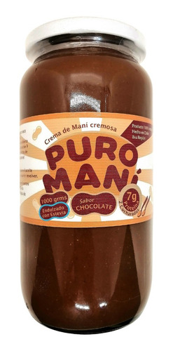 Imagen 1 de 3 de 1 Kilo De Mantequilla De Maní Cremosa De Puromaní Chocolate 