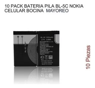 10 Pack Bateria Pila Bl-5c Nokia Celular Bocina