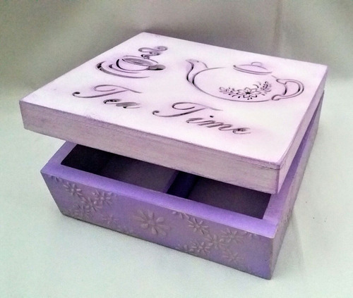 Caja Madera Decorada, Alhajero Té. Medidas Y Precios Varios