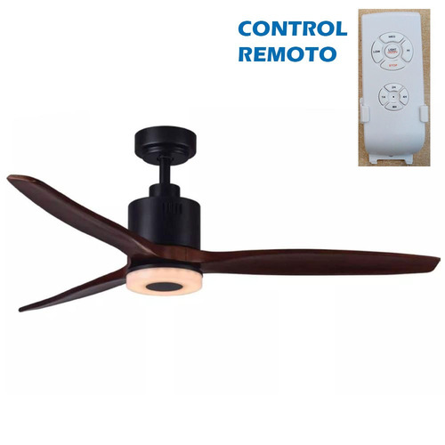 Imagen 2 de 7 de Ventilador Techo Luz Led Control Remoto Mod 1011 Timer