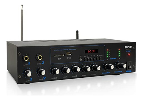 Amplificador Pyle Profesional Con Bluetooth, Radio Fm, 2