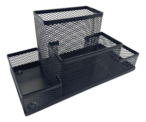 Imagem 2 de 5 de Organizador De Mesa Aramado Porta Caneta Escritorio