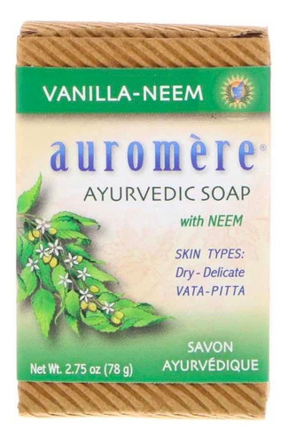 Auromere Jabón Natural De Neem Y Vainilla 78g