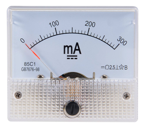 Uxcell Medidor De Panel De Corriente Analógica Dc 0-300ma 85