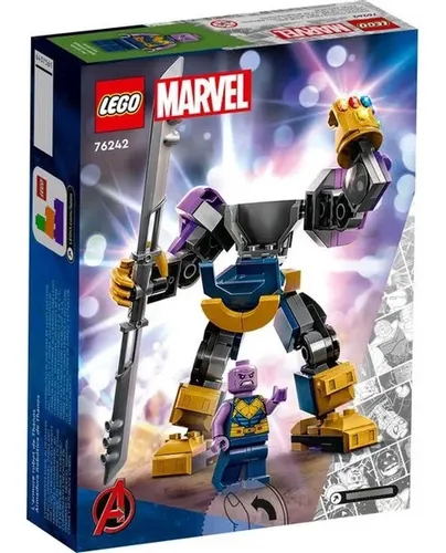 Kit Super Heroes Marvel 76242 Armadura Robô Thanos Lego Quantidade de peças  113