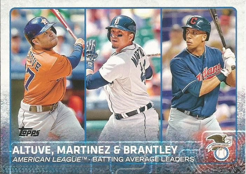 Barajita Altuve Martinez Y Brantley Topps 2015 #02 Lideres