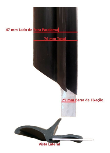 Alargador Para-lama Borracha Jeep Willys/ford (jogo)