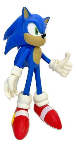 Boneco Sonic Azul Clássico 30cm Action Figure Articulado 