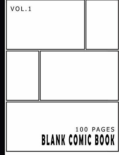 Book : Blank Comic Book 100 Pages - Size 8.5 X 11 Inches...