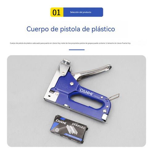 Grapadora Corchetera Manual 3 En 1 Total + Corchetes