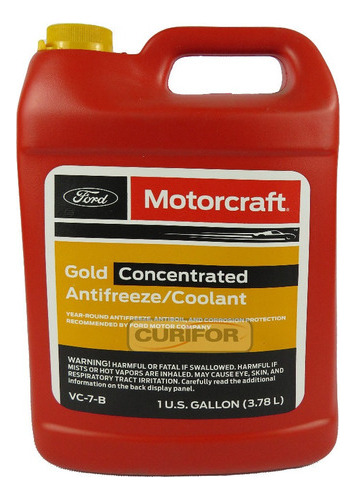 Refrigerante Coolant Vc-7-b Ford Motorcraft Amarillo 3,78 Lt