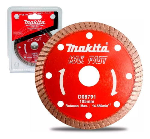 Disco de diamante Mak Fast 4 Turbo, 105 mm, Makita D-08791