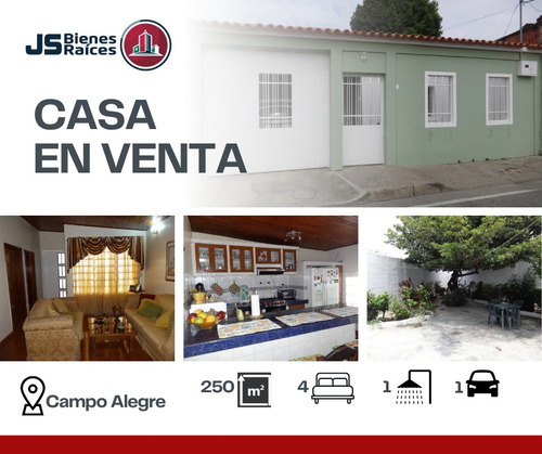 Casa Bonita Económica Con Patio En Venta Sector Campo Alegre / Maracay   002jsc