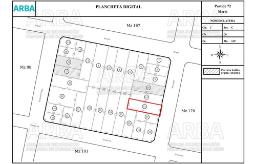 Imagen 9 de 9 de Terreno Lote En Venta Ubicado En Merlo, G.b.a. Zona Oeste