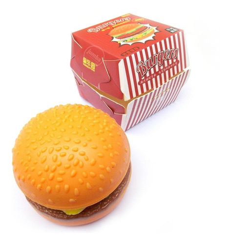 Imagen 1 de 4 de Squishy Hamburguesa Stress Ball Juguete Apretable Antiestres