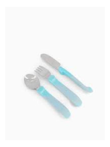 Imagen 3 de 6 de Cubiertos Para Bebé De Metal Acero Inox Twistshake
