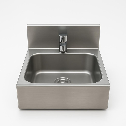Pia Industrial Em Aço Inox Compacta, Funcional E Robusta