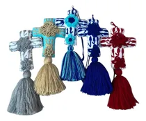 Comprar 12 Cruces Bordadas Mano Diseño Rococo Con Pompones\u002Fartesanal