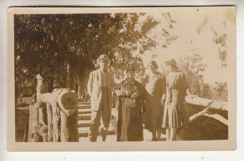 1931 Postal Fotografia Real Social En Parque Rodo Montevideo