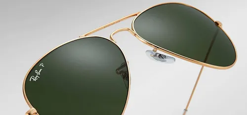 Ray ban aviator green polarized sale gold frame sunglasses