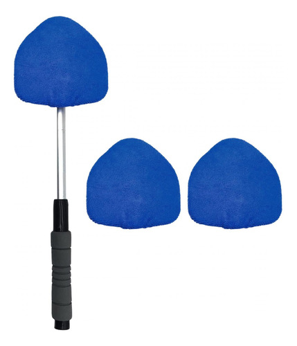 Limpiador De Vidrios Mini Plumero Para Espejos Azul