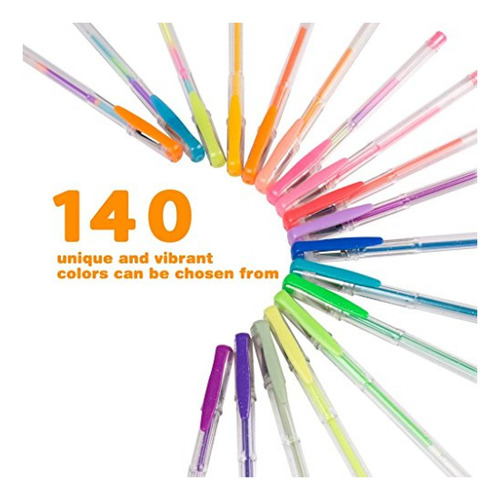 Lapices Para Pintar Vc Smart Color Art 140 Colors Gel Pens S