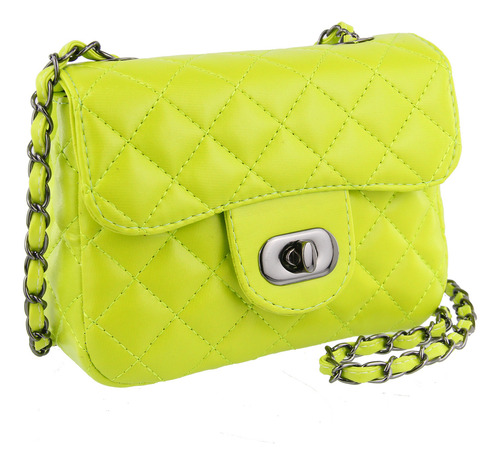 Mini Bag Bolsa Feminina Luxo Transversal Matelasse Moda Cor Verde Lima