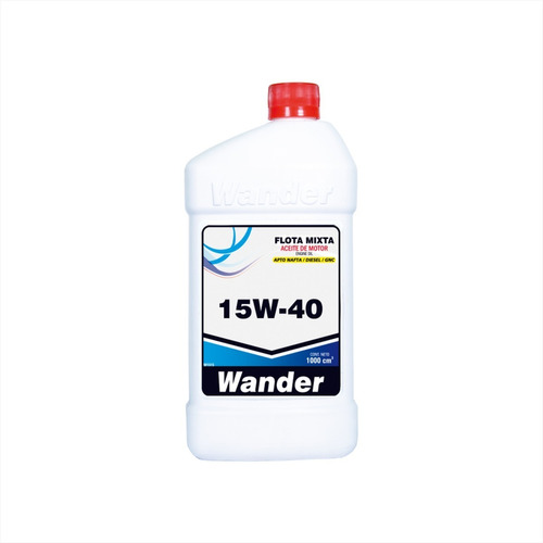 Aceite Lubricante Mineral 15w40 Wander X 1 Lt X 12 Un.