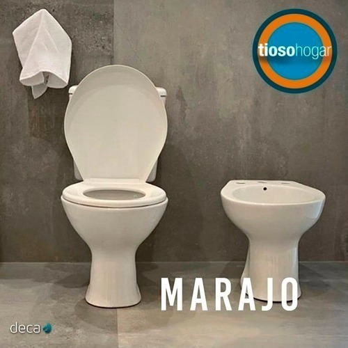 Imagen 5 de 10 de Inodoro Largo Tapa Deposito Apoyar Mochila Marajo Deca Baño