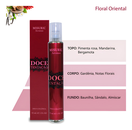 Misuric Aromas - Deo Colônia 32 Ml Doce Tentação - Feminino