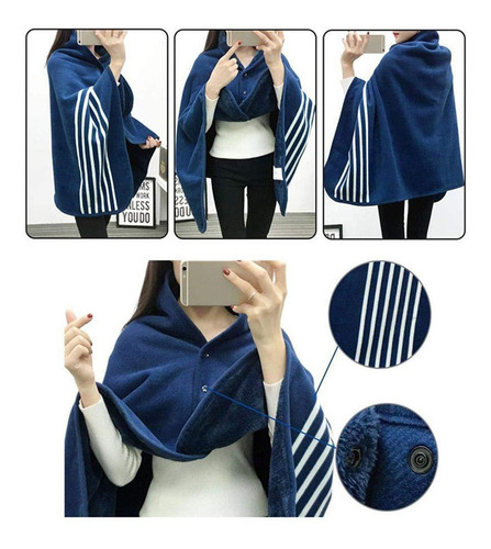Manta Escocesa De Tartán De Doble Capa Multifunción F Lady S