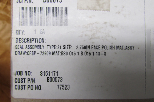 John Crane Seal Assembly Type 21 Size 2.750'' Aac