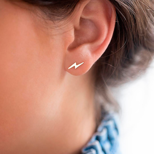Aros De Acero Aros Mujer Plata Aros Hombre Piercing Rayo