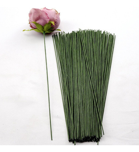 Para 200x Flor Alambre 24cm For Floristería Diy Ramo Ramita