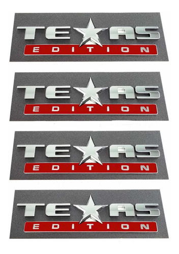 Emblema Texas Edition Cromado / Rojo