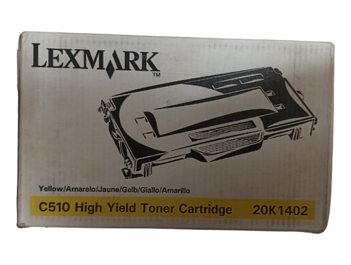 Tóner Lexmark 20k1402 Amarillo Original Nuevo Para C510