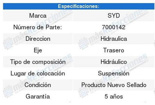 2 Amortiguadores Hidraulicos Trasero Pointer 97-10