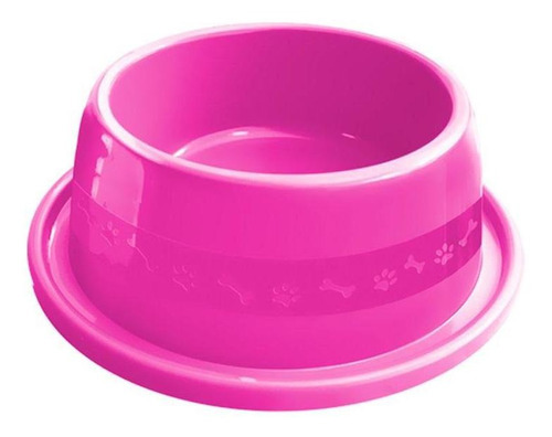 Comedouro Plástico Furacão Pet Antiformiga Nº2 550ml - Rosa