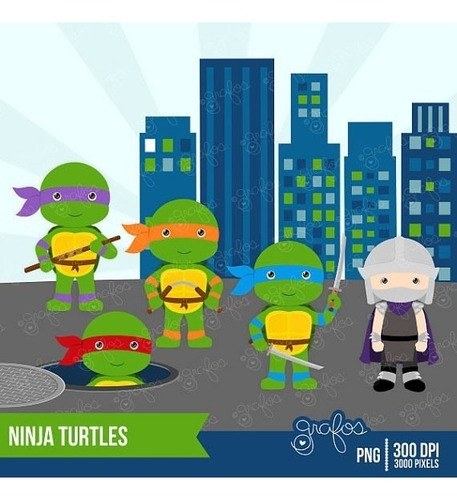 Kit Imprimible Tortugas Ninjas Imagenes Clipart Cod 2