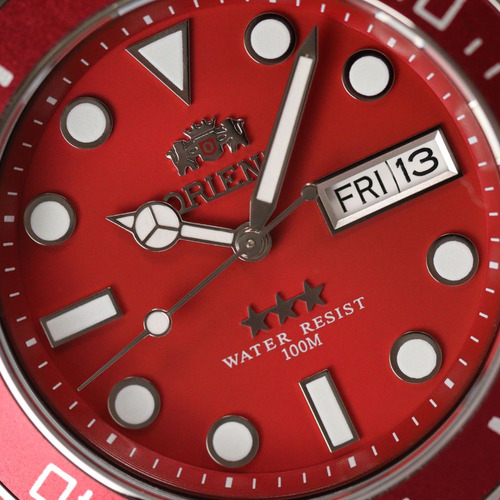 Relógio Orient Automático Submariner Nh3ss009-w1sx Prateado Vermelho Vermelho