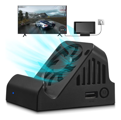 Switch Dock Con 4k Hdmi Y Ventilador - Carga Y Proyeccin