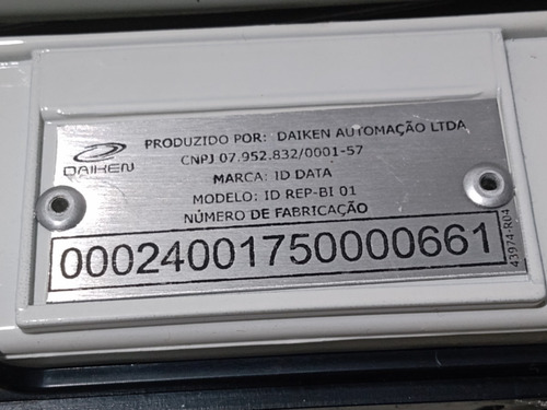 Relógio De Ponto Iddata Rep-bi01 C/ Digital Leia A Descrição (Usado)