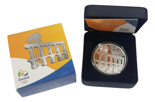 Moeda 5 Reais Prata Olimpíadas Rio 2016 - Arcos Da Lapa!