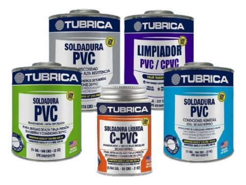 Tubo Soldadura Pvc Condiciones Húmedas 1/64 Gal 