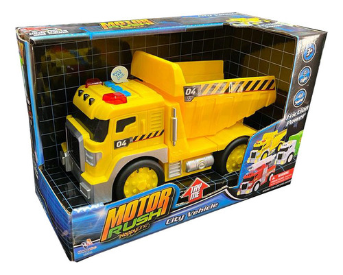 Camión Urbano Con Luz Y Sonido Motor Rush Ik4089 Loony Color Amarillo Personaje Camión Construcción Ik0488