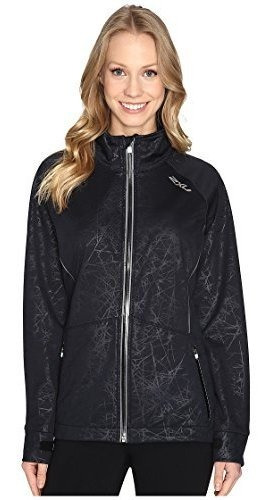 23.5 N De La Chaqueta De Las Mujeres 2xu, Cell Relieve Negro